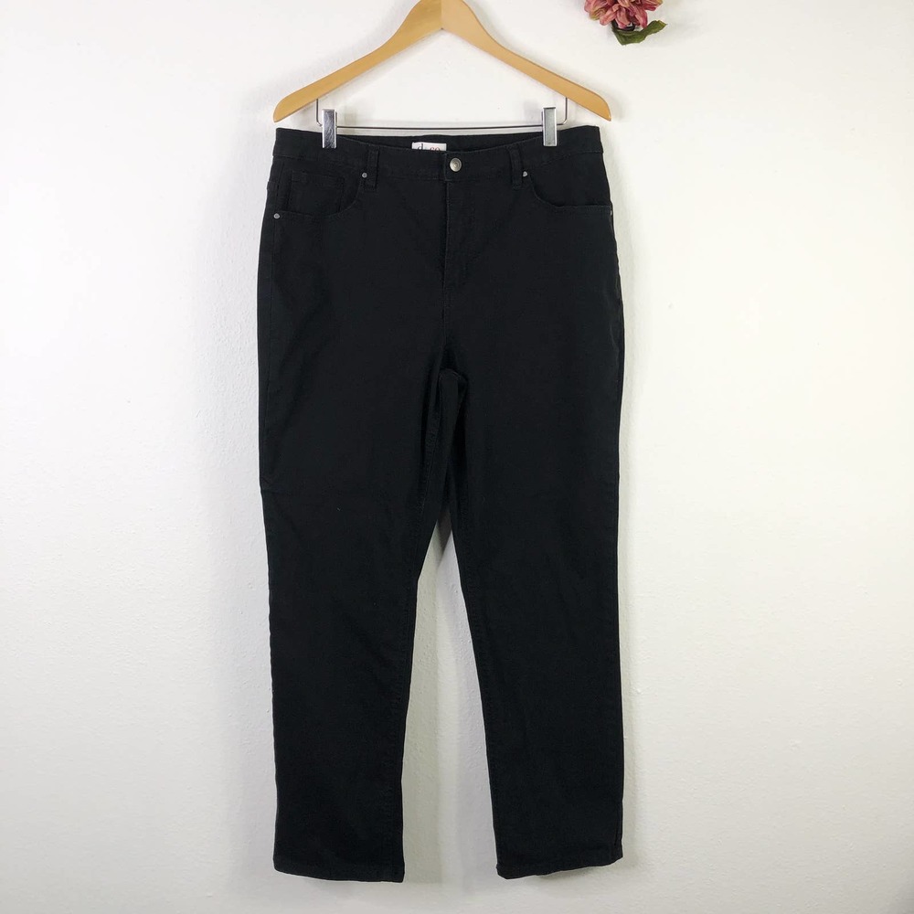 DENIM & CO Straight Slim Leg Jeans
